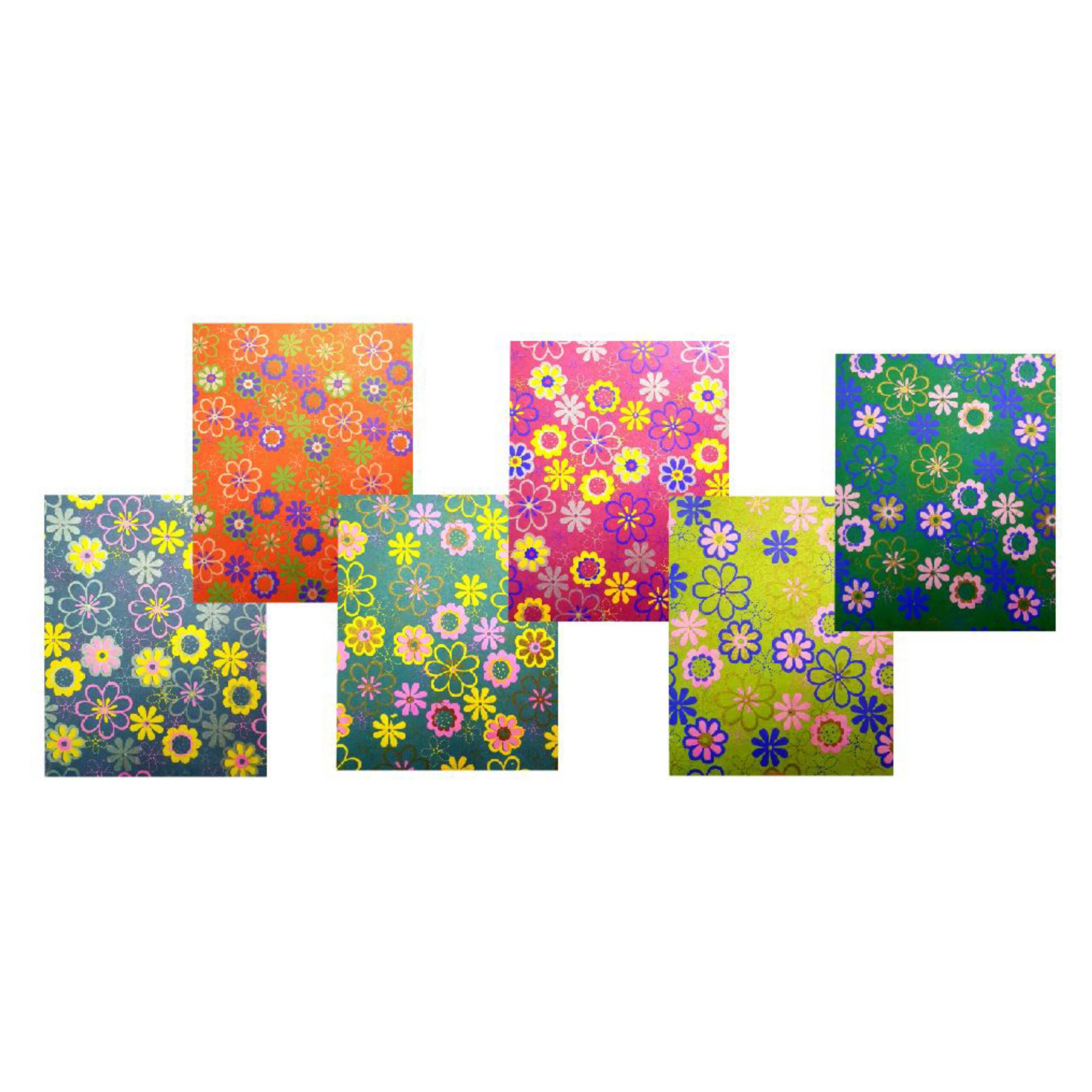 Handmade Print Col. Base Circle Flower