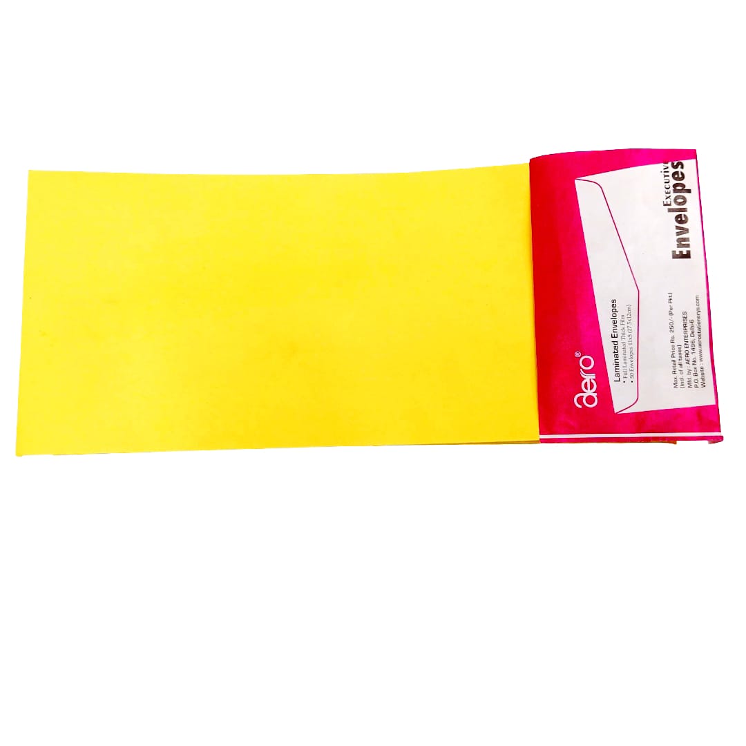 Yellow Laminated Envelopes (11" X 5")
